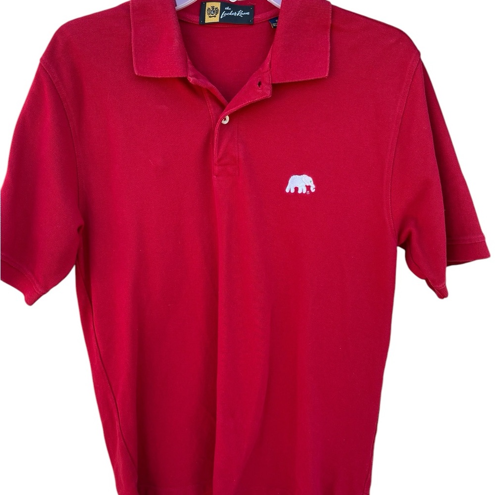 University of Alabama men’s size Small short sleeve red polo shirt elephant logo